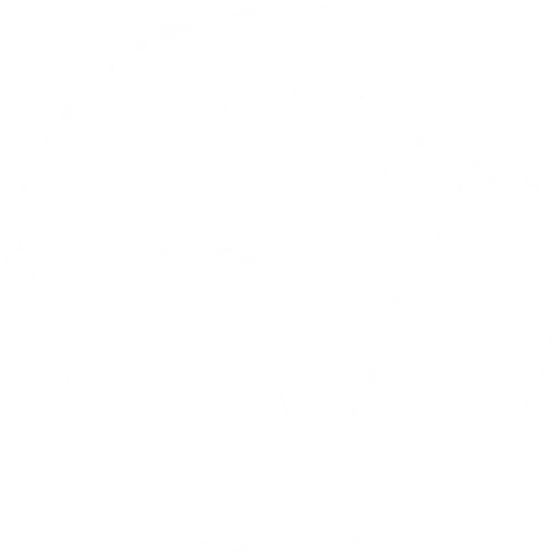 The globe, in white